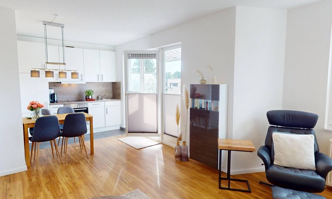 Groemitz Apartment | Modern vacation apartment for two people with balcony and private parking space