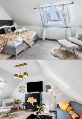 Duisburg Sud Apartment | Moderne schicke Dachgeschosswohnung 15 min bis Düsseldorf