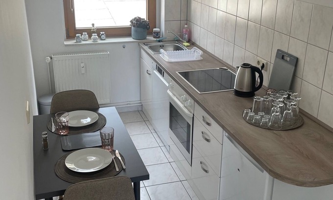 Pasewalk Apartment | Modernly furnished apartment, quiet downtown location, parking space + dishwasher