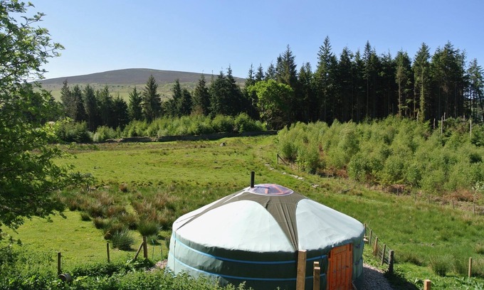 Corwen Cabin | Mongolian Yurt with Log Cabin Kitchen/Bathroom in Berwyn Mountains, North Wales