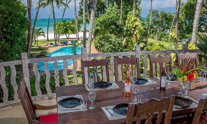 Diani Beach Villa | Monkey Beach House, Beachfront, Ocean Views, Shared Pool, Staff Provided