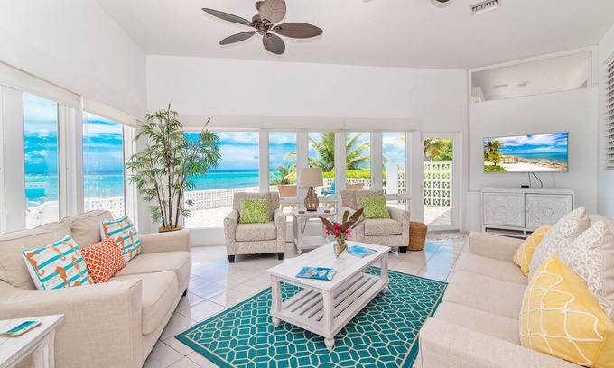 Rum Point Villa | Moon Glow DREAMY 2BR OCEANFRONT VILLA WITH PRIVATE BEACH, Kayak, Snorkeling