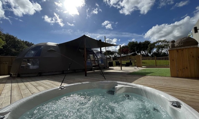 Tenby RV Rental | Moonlight Dome with hot tub
