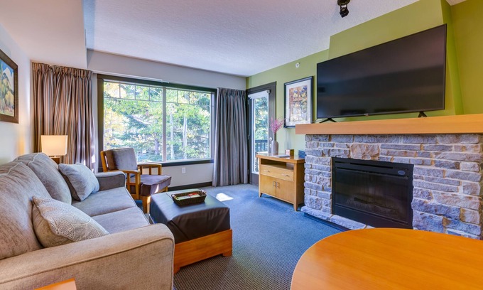 Dead Man's Flats Condo | Mountain & Forest Views, Hot Tub: Top Floor 1 Bed 1 Bath; Pets OK
