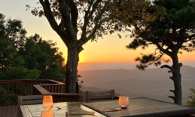 Zirconia Cabin | Mountain House Spectacular Views near Asheville. No Helene Damage