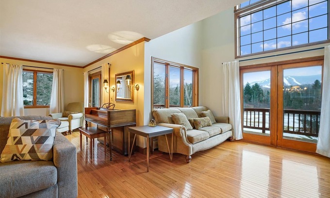 Killington Ski Chalet | Mountain View Chalet Fabulous views from the hot tub with large entertaining area just off Killington Road