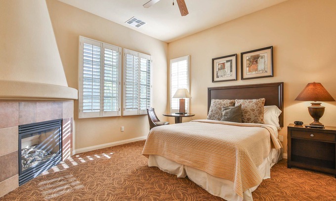 La Quinta Condo | Mountain Views! Mountains, Palms & Blue Skies, Pet Friendly! - Upstairs w/Garage (L56-2)