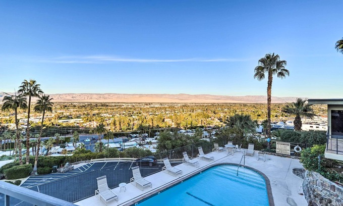 Araby Condo | Mtn-View Balcony + Pool Access: Palm Springs Gem