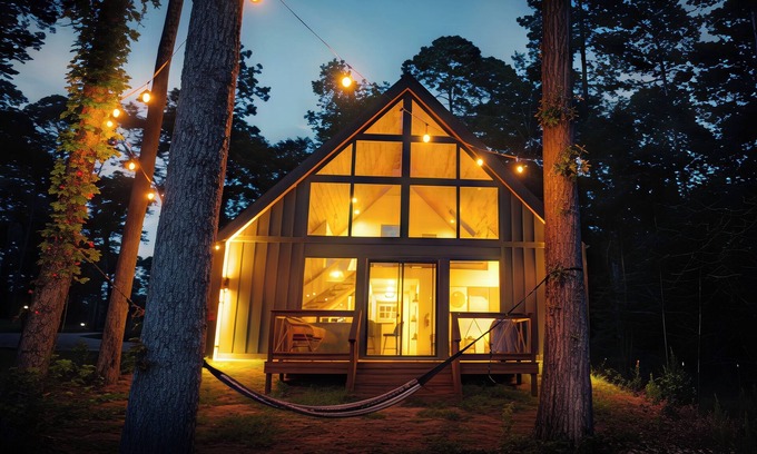 Conroe Cabin | Mullein, Cozy Lakefront Cabin with Outdoor Grill (Mullein)