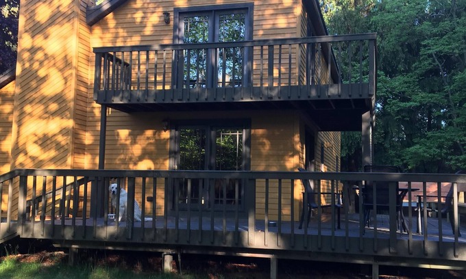 Manistee House | Multi- family home, 3 levels of living space, King size beds.