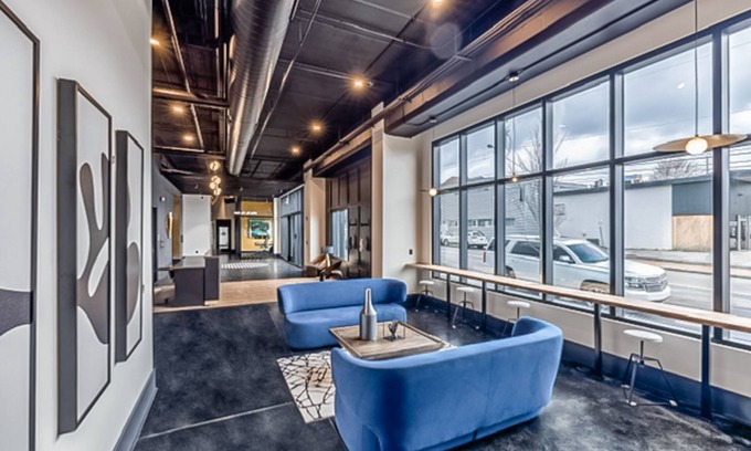 Rolling Mill Hill Condo | Muse | Downtown condo with fast WiFi, balcony, central AC & rooftop lounge
