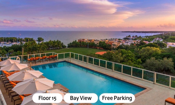 Coconut Grove Apartment | MVR - Poolside Bliss w-Skyline Views-Book Now