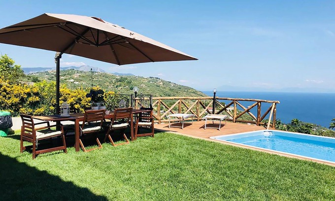 Termini Villa | My Rental Homes - Villa del Saraceno with sea view and salt water swimming pool