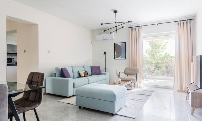 Marousi Apartment | Naturally Bright 3BR Flat in Marousi