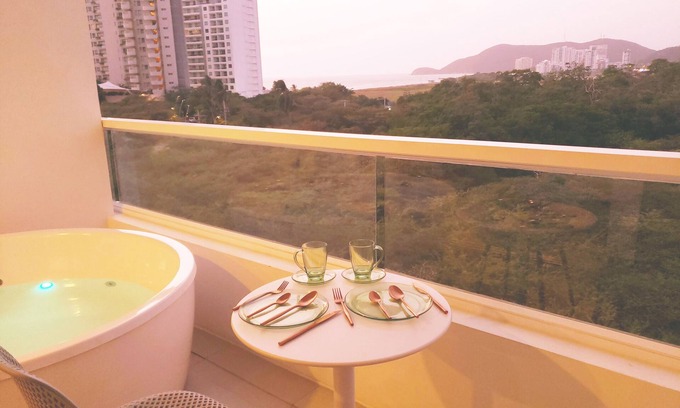 Santa Marta Apartment | Nature and Ocean View Suite With Hot Tub steps to beach in Santa Marta