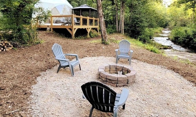 Purlear RV Rental | Nature escape Geodome, Hot Shower/Cool Tub, WIFI