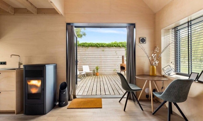 Groede Cabin | Nature house with wood stove and view