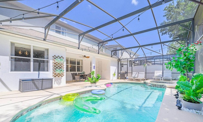 Legacy Park House | Near Disney - 5BR Home - Pool, Hot Tub, & Games!