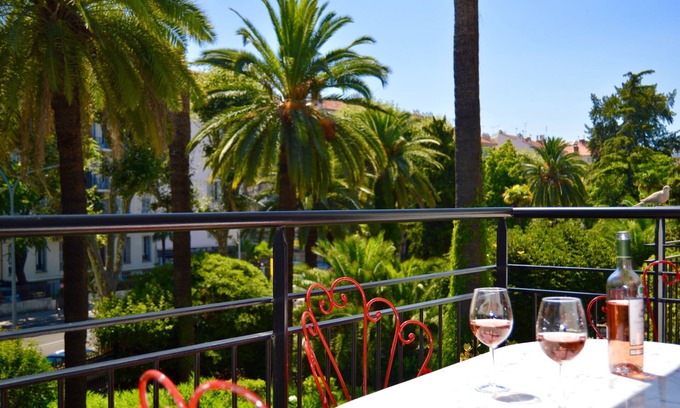 Cimiez Apartment | Near Place Garibaldi, Modern 1-Bedroom with Fabulous Sunny Terrace, Garden View