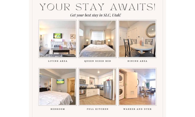 Salt Lake City Apartment | Near Ski Resort, HOTTUB & GYM Luxury Apt- Heart of Sugar House with Parking