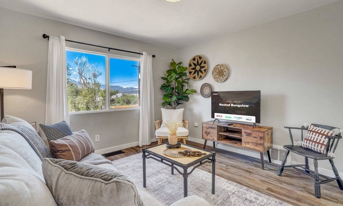 Central Colorado Springs House | Nested Bungalow – Stylish Retreat w/Fire Pit & BBQ