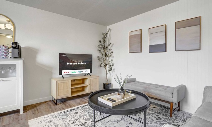 Central Colorado Springs Apartment | Nested Pointe! Downtown w Workspace & Fire Pit