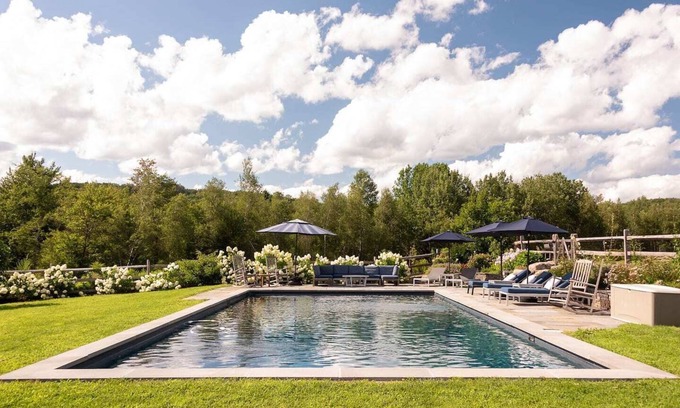 Parksville House | NEVERSINK RETREAT:Custom built house,15 acres,2 fireplaces,heated pool, orchard, creek, dog friendly