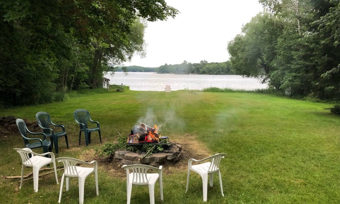 Lake Nebagamon Cabin | New 2 bedroom cottage house sleeps 7 on 214 ft lake frontage!