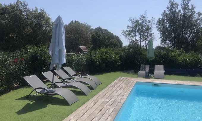 San-Gavino-di-Carbini Villa | NEW: 2 semi-detached mini air-conditioned villas with heated swimming pool to share