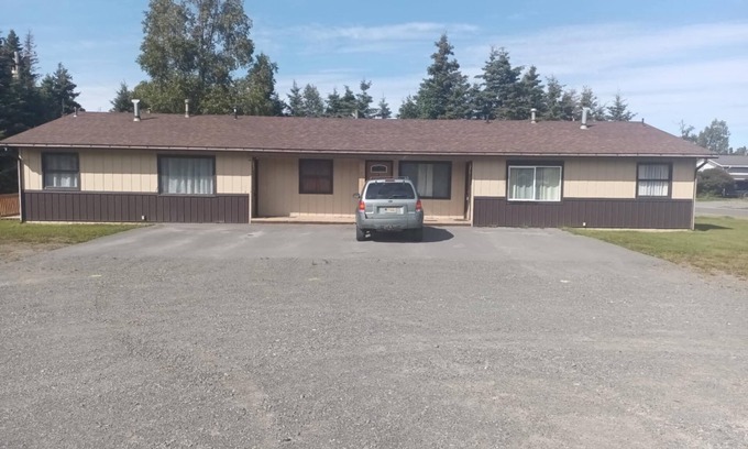 Kenai Apartment | NEW 2025 SUBARU CAR RENTAL INCLUDED! Minutes from Kenai River. 2 bed 1 bath.