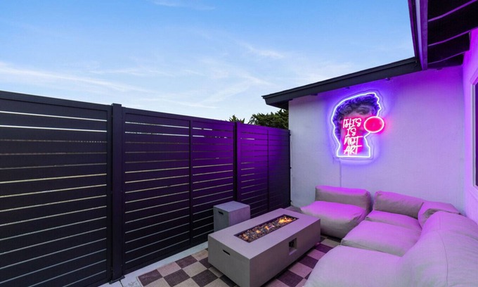 Bay Ho House | NEW! 2BR, 1BA, Outdoor Fireplace, Patio Lounge, Western Vibes, Smart TVs