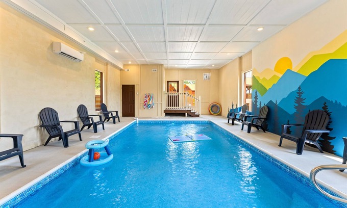 Sevierville Cabin | New 8BR Mountain Getaway | Close to PF | Private Heated Pool | Sleeps 28