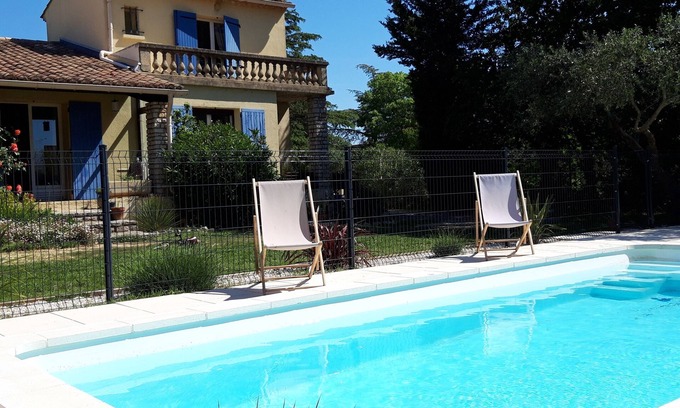 Blauzac Apartment | New apartment with air conditioning, terrace and swimming pool near Uzès