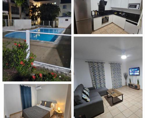 Les Abymes Apartment | NEW Appart 2 chambres avec piscine proche aeroport