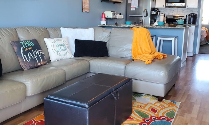 Cape May - Wildwood Condo | NEW! Beach Chic-Pool-triple bunks-Slps 7-beach chairs & cart-elev-off BW