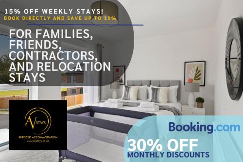 Sittingbourne House | New Build 3 Bed House by AV Stays Short Lets Kent With Free Parking Ideal For Contractors