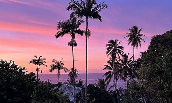 Ninole House | NEW! Come experience this private gated property with Ocean and stream views.