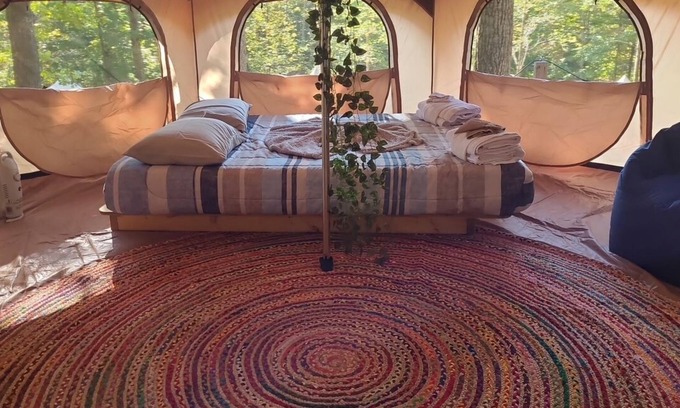 Stanton RV Rental | NEW! Glamping Yurt on w/Electric, Mini Fridge, Grill, Firepit Red River Gorge