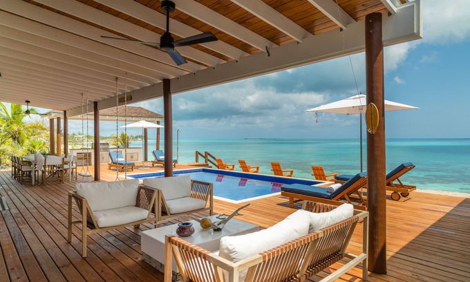 Tar Bay House | New IslandChicBeach Home! StunningViews-Pool-OutdoorKitchen-Reef-mini BballCourt