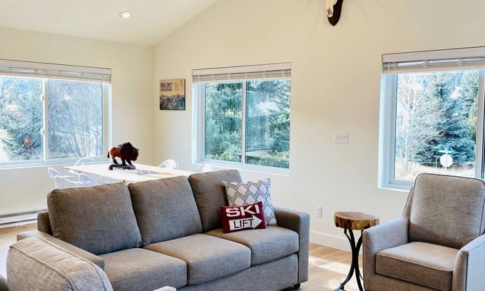 Big Sky Condo | NEW Listing! NEW Build! Condo is 1-block walk to restaurants, shopping, concerts