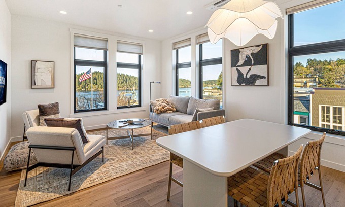 Friday Harbor Condo | New Luxury Penthouse! Stunning Water and Town Views!