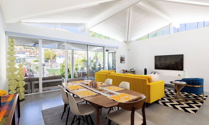 Indian Canyon Condo | NEW! Mid-Century Canyon View Estates! 30-day Minimum