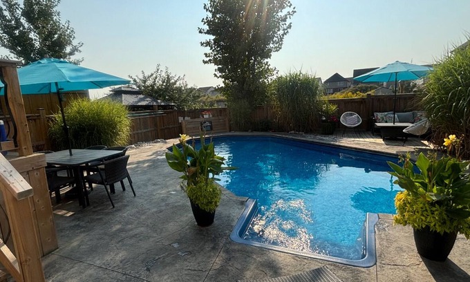 Kitchener Apartment | New Modern bright two bedroom lower level duplex with salt water pool!