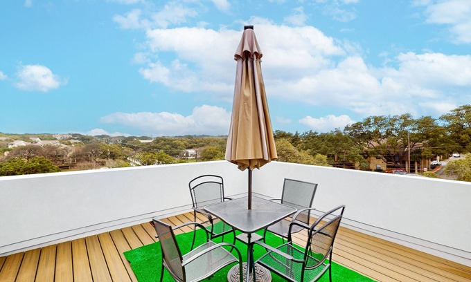 Wetmore Condo | New modern town home with full kitchen, living room & top floor balcony