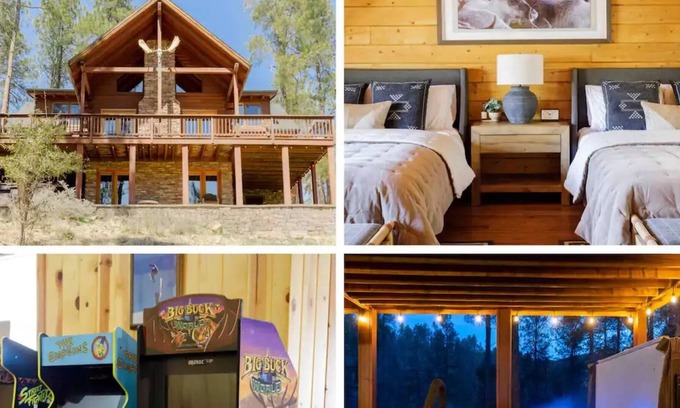 Prescott Cabin | NEW ✴️MOUNTAIN HOME ✴️HOT TUB ✴️HUGE DECK ✴️GAME ROOM