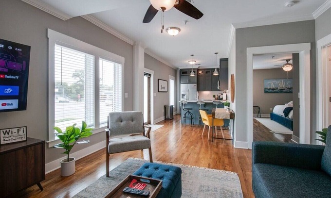 Nashville Apartment | New Nashville Condo with 2 King beds, walk to bars