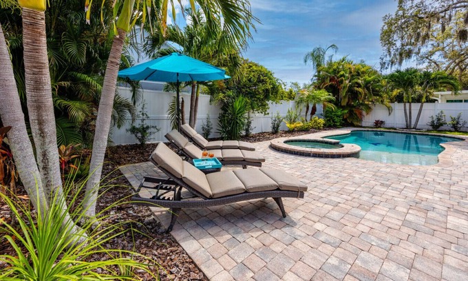 Palm Harbor House | NEW! Palm Harbor Hideaway | Gorgeous Home with Pool & Tropical Oasis
