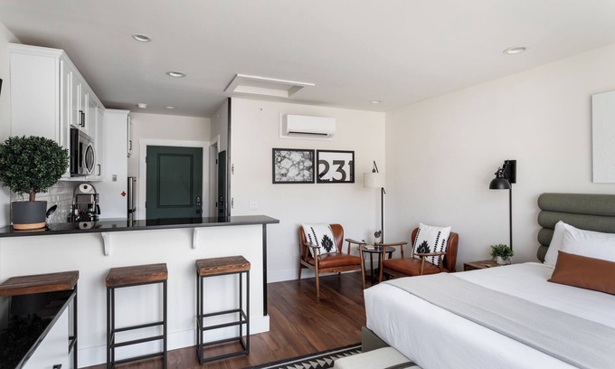 Bellaire Apartment | New Pet-Friendly Modern Studio with Resort Amenities. Sauna, Hot Tubs, & More!