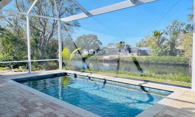 Venice Cottage | New Pool! - Tropical Waterfront Cottage -Dock & Optional Boat