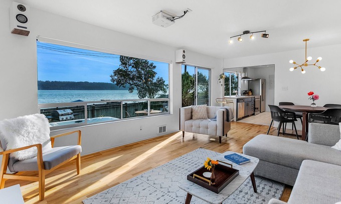 Belfair House | New! Private beach on Hood Canal, Hot Tub, King Beds, Disco Lounge, Firepit